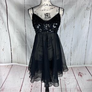 Vintage Victoria’s Secret black sequin teddy negligee M EUC